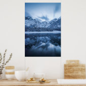山威厳のあるの反射Fusine湖，イタリア ポスター (キッチン)