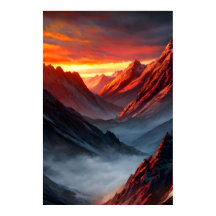 山威厳のあるの夕日