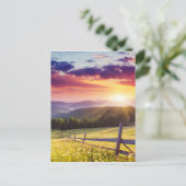 山威厳のあるの夕日 ポストカード (スタンド正面)