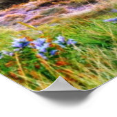 山威厳のあるの景色の夕日 ポスター (角)