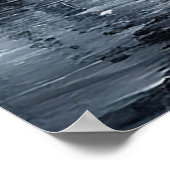 山威厳のあるの風景と川、松の木 ポスター (角)