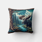 山威厳のあるの風景の中でムースバイリバー クッション (裏面)