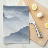 山威厳のあるの風景 キッチンタオル (四つ折り)