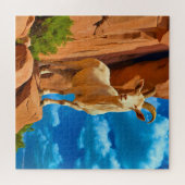 山威厳のあるヤギ ジグソーパズル (横)