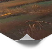 山威厳のある城の夕暮れ風景 ポスター (角)