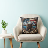 山威厳のある景色を見下ろすワシ クッション (椅子)