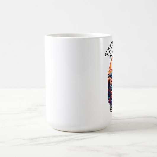 山威厳のある頂のある狼 コーヒーマグカップ (中央)