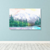 山威厳のある キャンバスプリント (インサイチュ (ウッドフロア))