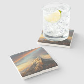 山威厳のある ストーンコースター (横)