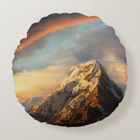 山威厳のある ラウンドクッション (正面)