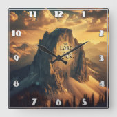 山威厳のある：主は私の岩 スクエア壁時計 (正面)
