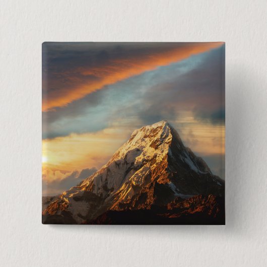 山威厳のある 缶バッジ (正面)