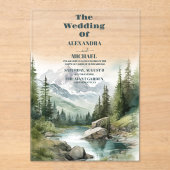 山婚披露宴 アクリル招待状 (正面)