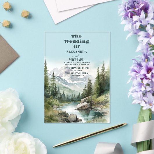 山婚披露宴 アクリル招待状 (インサイチュ (ウェディング))