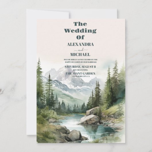 山婚披露宴 招待状 (正面)