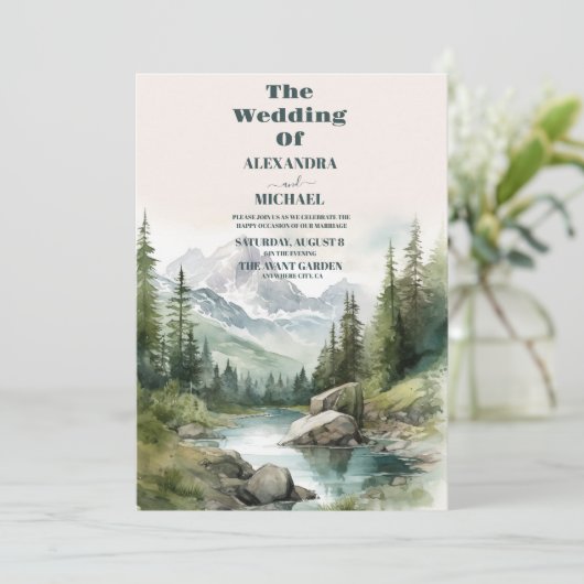 山婚披露宴 招待状 (スタンド正面)