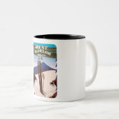 山学士号オレゴン州スキー旅行ポスター ツートーンマグカップ (正面右)