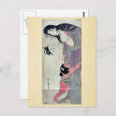 山宇田麻呂の北川の栗を持つ ポストカード (正面/裏面)