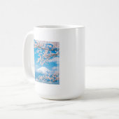 山富士とさくらんぼの花見 コーヒーマグカップ (正面左)