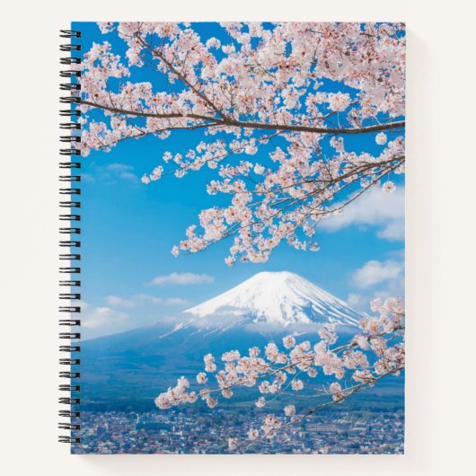 山富士とさくらんぼの花見 ノートブック (正面)