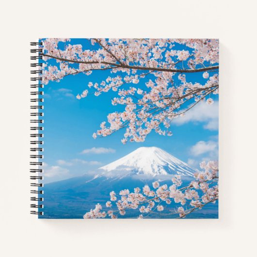 山富士とさくらんぼの花見 ノートブック (正面)