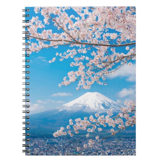 山富士とさくらんぼの花見 ノートブック (正面)