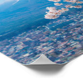 山富士とさくらんぼの花見 ポスター (角)