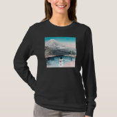 山富士と雪だるま Tシャツ (正面)