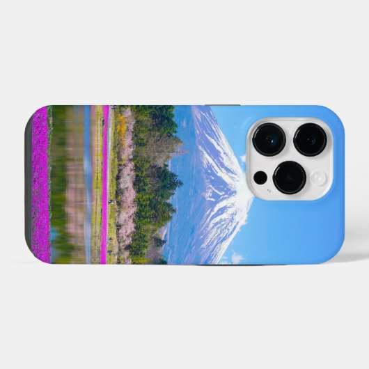 山富士の木と花 iPhoneケース (裏面横)