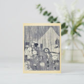 山富士の雨を降る葛飾北斎 ポストカード (スタンド正面)