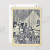 山富士の雨を降る葛飾北斎 ポストカード (正面/裏面)