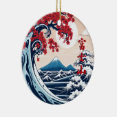山富士オーバーザウェーブセラミックオーナメント セラミックオーナメント (右)