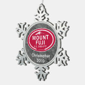 山富士ジャパン12,389 FTマウンテンオーナメント スノーフレークピューターオーナメント (右)