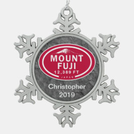 山富士ジャパン12,389 FTマウンテンオーナメント スノーフレークピューターオーナメント