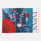 山富士ジャパン・ヴィンテージ旅行ポスター キッチンタオル (横)