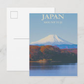 山富士ジャパン・ヴィンテージ旅行ポスター ポストカード (正面/裏面)