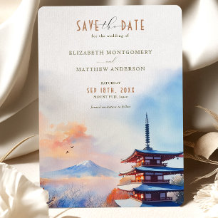 山富士日本チュエリト塔Save the Date 招待状