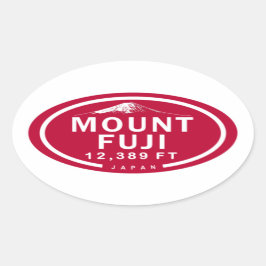 山富士12,389 FTジャパン・マウンテン 楕円形シール