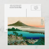 山富士36景、北斎素晴らしヴィンテージ ポストカード (正面/裏面)