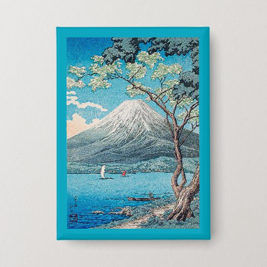 山富士from山中湖 缶バッジ (正面)