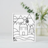 山小屋の着色ページ (スタンド正面)