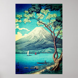山山中湖の富士山ポスター ポスター