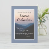 山岳のイメージを使った宣教師任命式招待状 招待状 (スタンド正面)