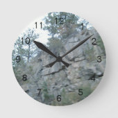 山岳アクリルウォールクロック ラウンド壁時計 (正面)