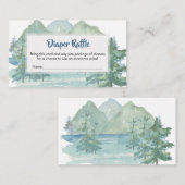 山岳アドベンチャー素朴ベビーおむつラッフル エンクロージャーカード (正面/裏面)