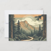 山岳アドベンチャー ウェディング 返信カード (裏面)