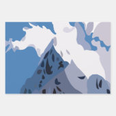 山岳ピーク自然景観 ラッピングペーパーシート (正面2)