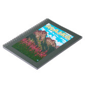 山岳ヴィンテージ旅行ポスター付き消防 ノートブック (左側)