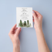 山岳予算ウェディング招待状フライヤー チラシ (手)