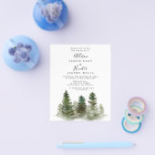 山岳予算ウェディング招待状フライヤー チラシ (シングル)